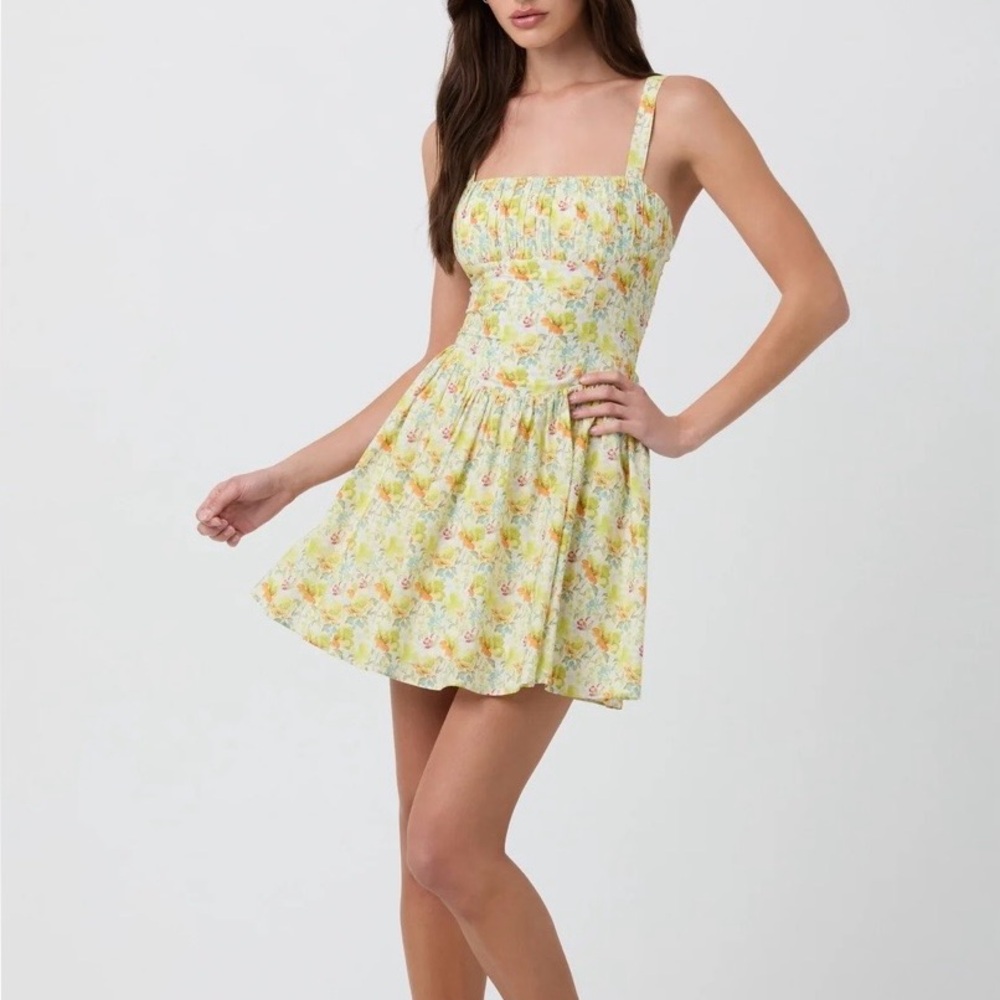 Astr Floral Milkmaid Mini Dress - Picture 3 of 13